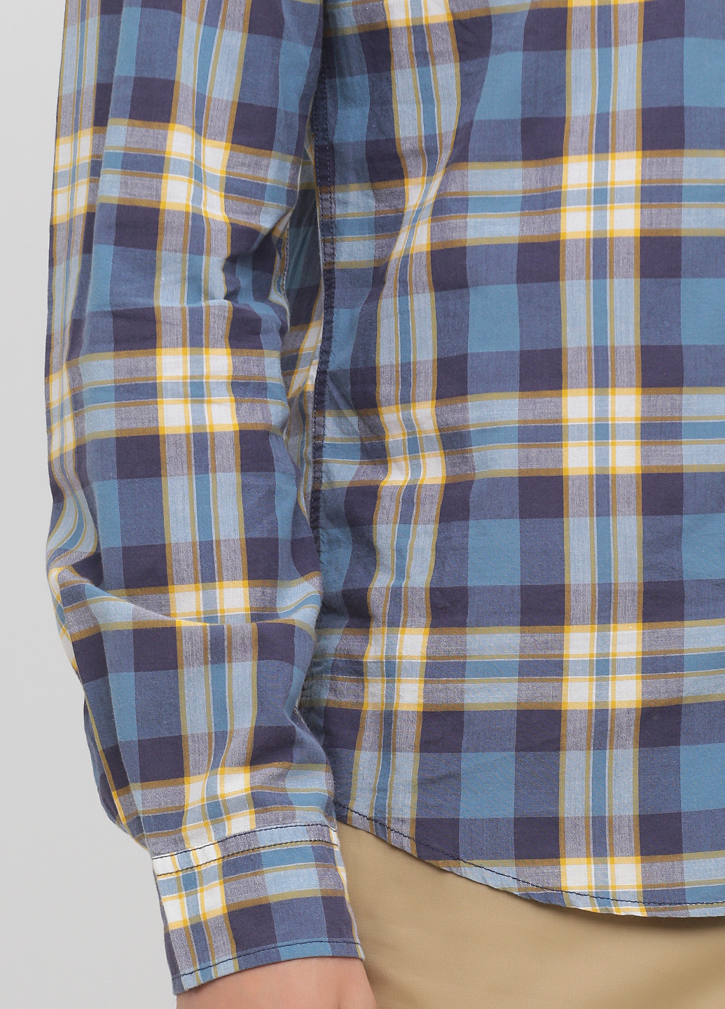 Светло-синяя кэжуал рубашка в клетку Ralph Lauren