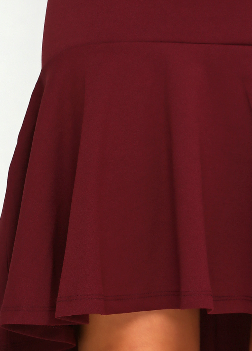 Бордовая кэжуал однотонная юбка Terranova годе