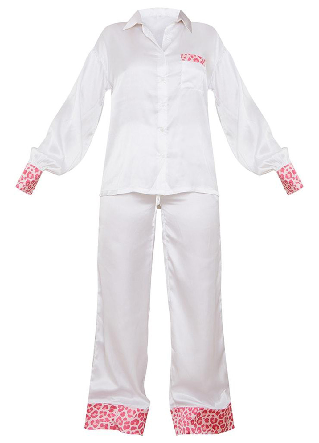 Белая всесезон пижама (рубашка, брюки) рубашка + брюки PrettyLittleThing