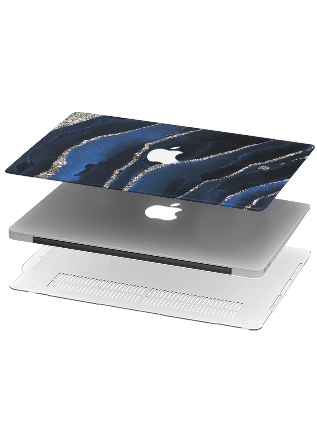 Чехол пластиковый для Apple MacBook Pro 13 A2289 / A2251 / A2338 Темно-синий мрамор (Dark Blue marble) (9772-2759) MobiPrint (219123834)