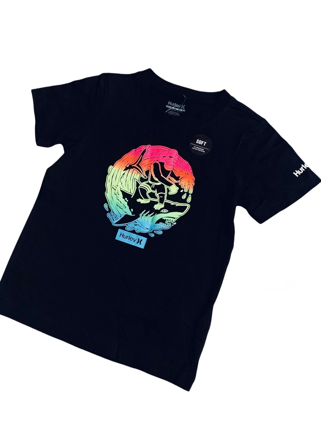 Черная футболка Hurley
