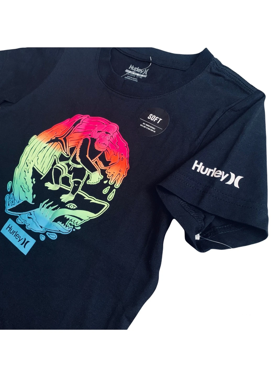 Черная футболка Hurley