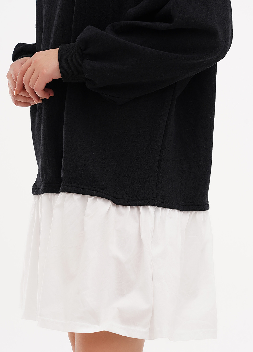 Чорно-білий кежуал сукня сукня-світшот Boohoo однотонна