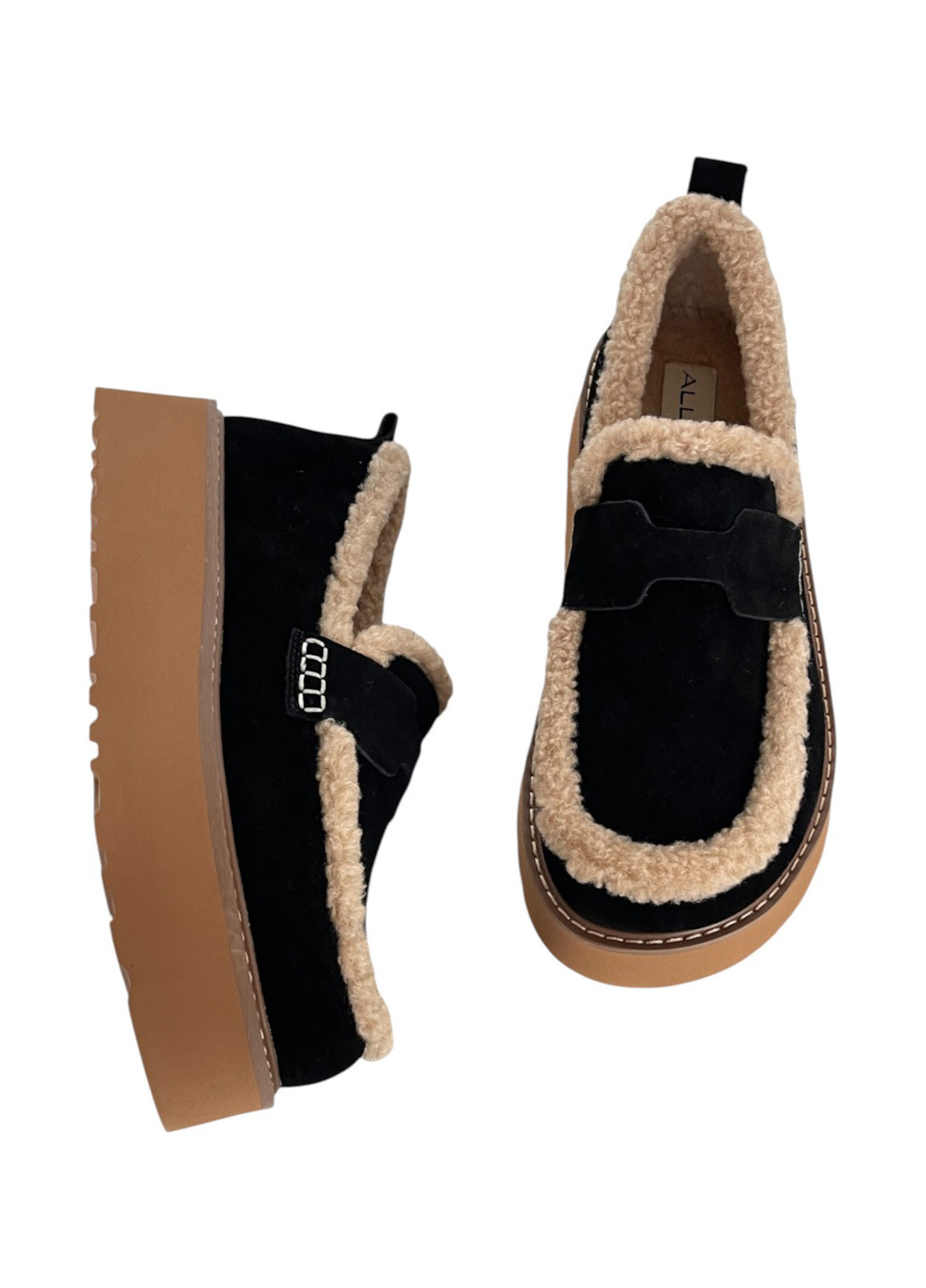 ALLSY Туфлі чорний з натуральна замша, китай — зима (364163030)