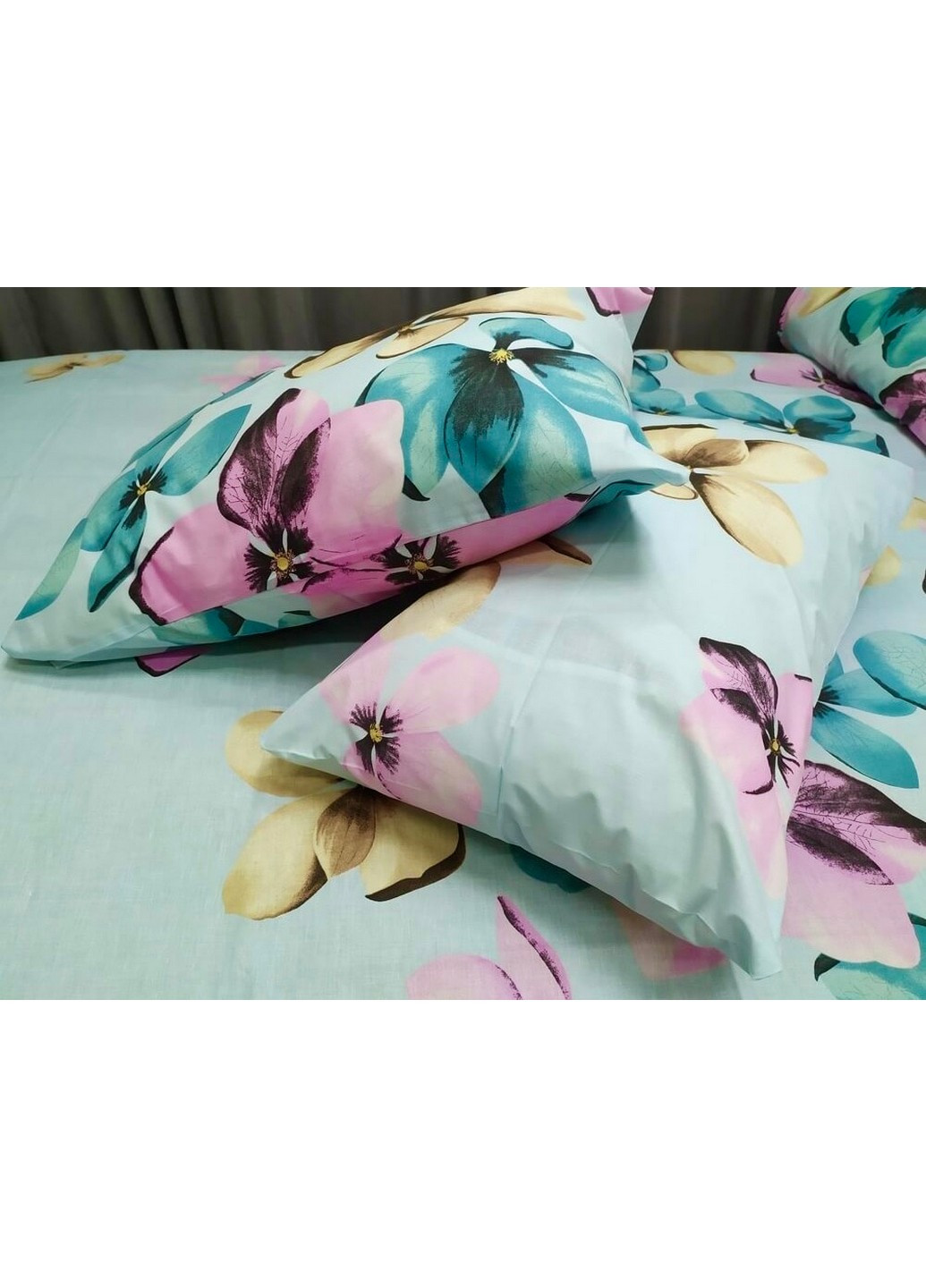 Комплект постельного белья Разноцветные цветы 150х215 см Наша Швейка (254472874)