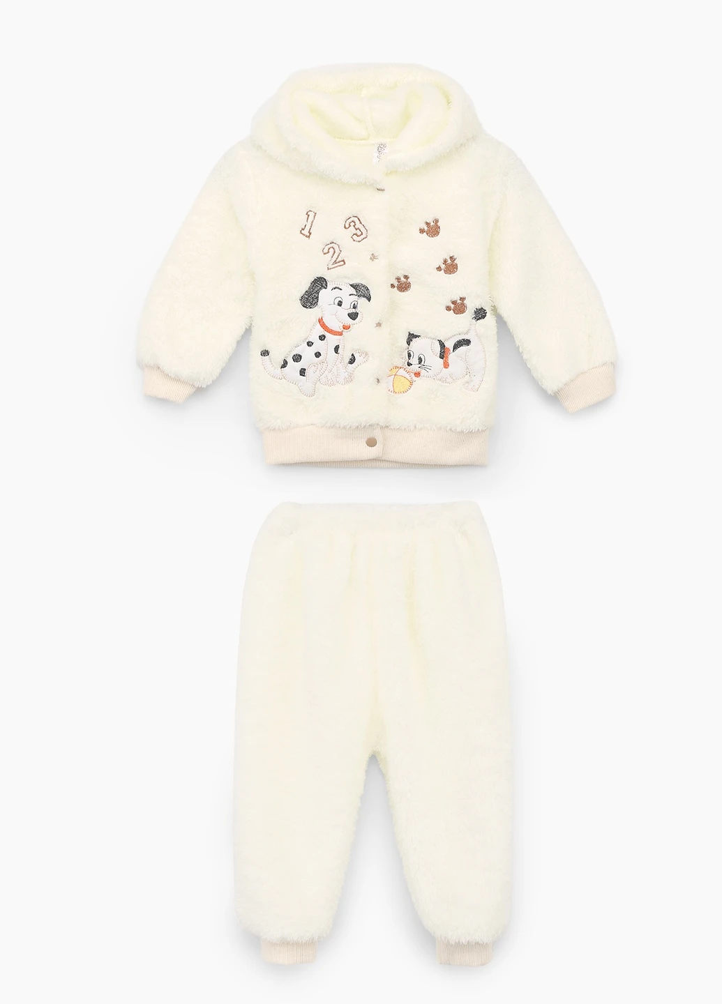 Молочный зимний костюм детский Mini papi