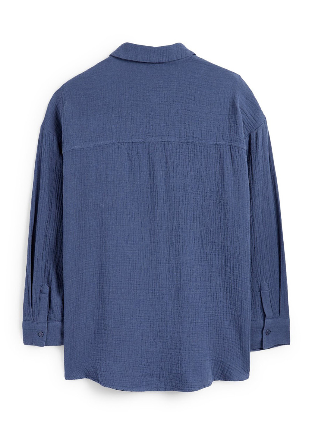 Темно-синяя кэжуал рубашка однотонная C&A