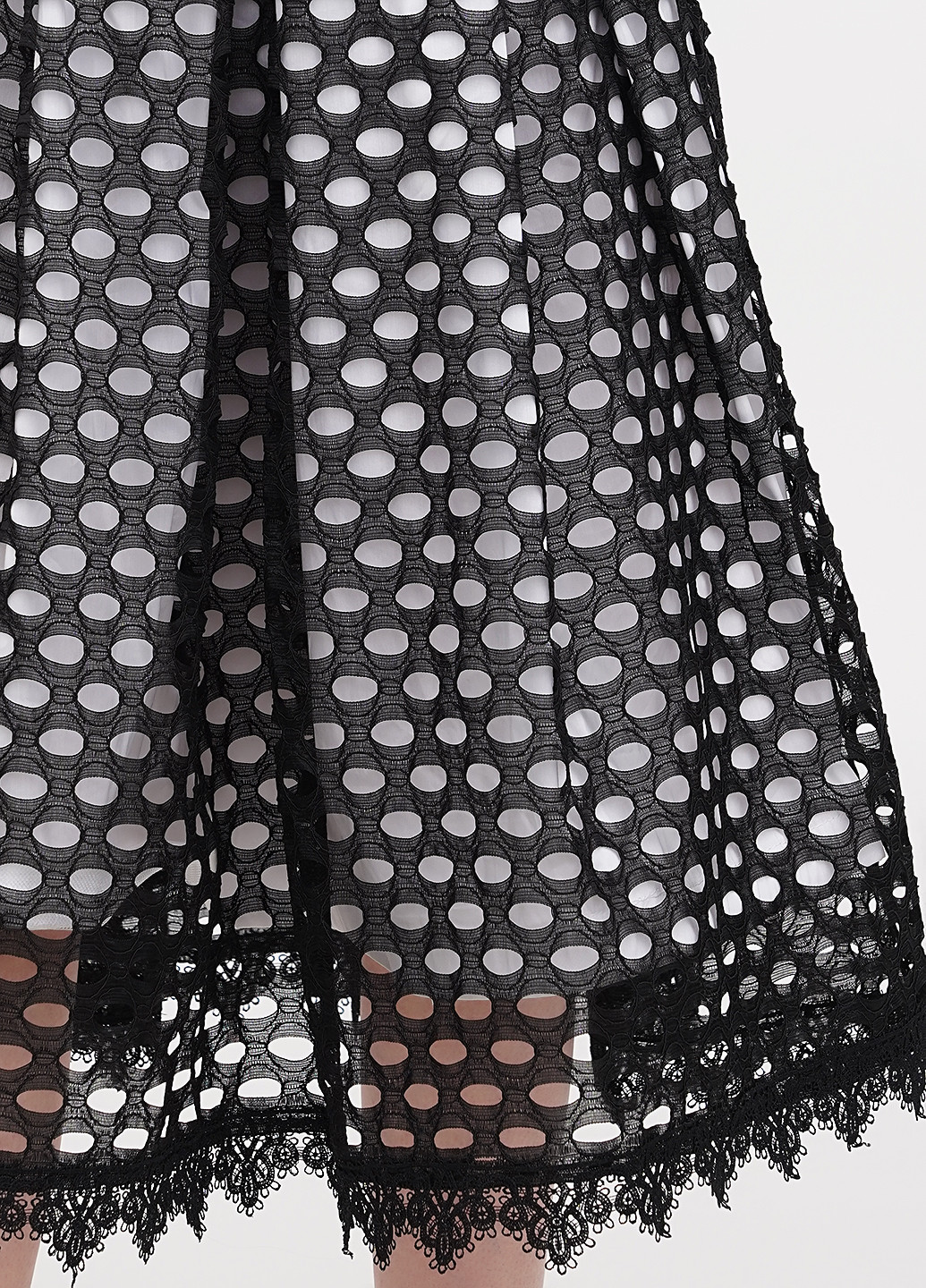 Черная коктейльный однотонная юбка Moda Italia клешированная