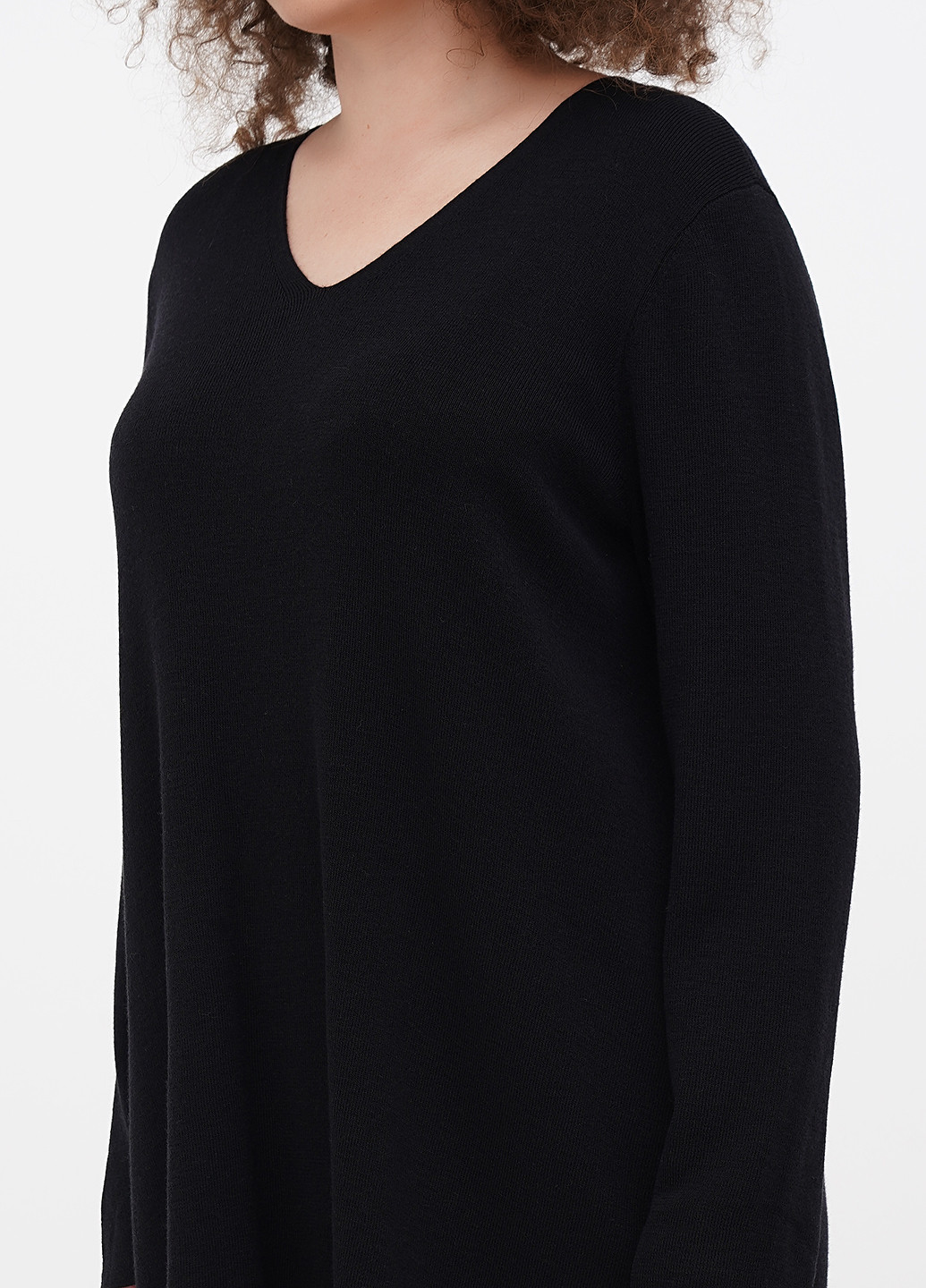 Черное кэжуал платье платье-свитер, оверсайз Eileen Fisher однотонное