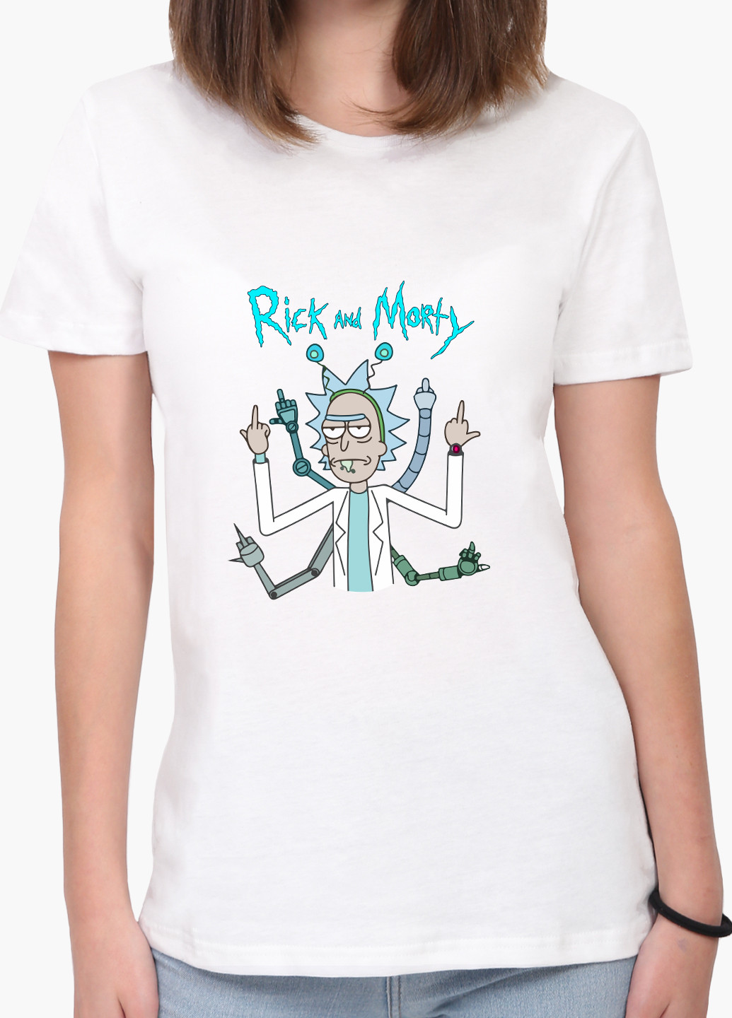 Футболка жіноча Рік Санчез Рік і Морті (Rick Sanchez Rick and Morty) Білий (8976-2948) XXL MobiPrint - (228336193)