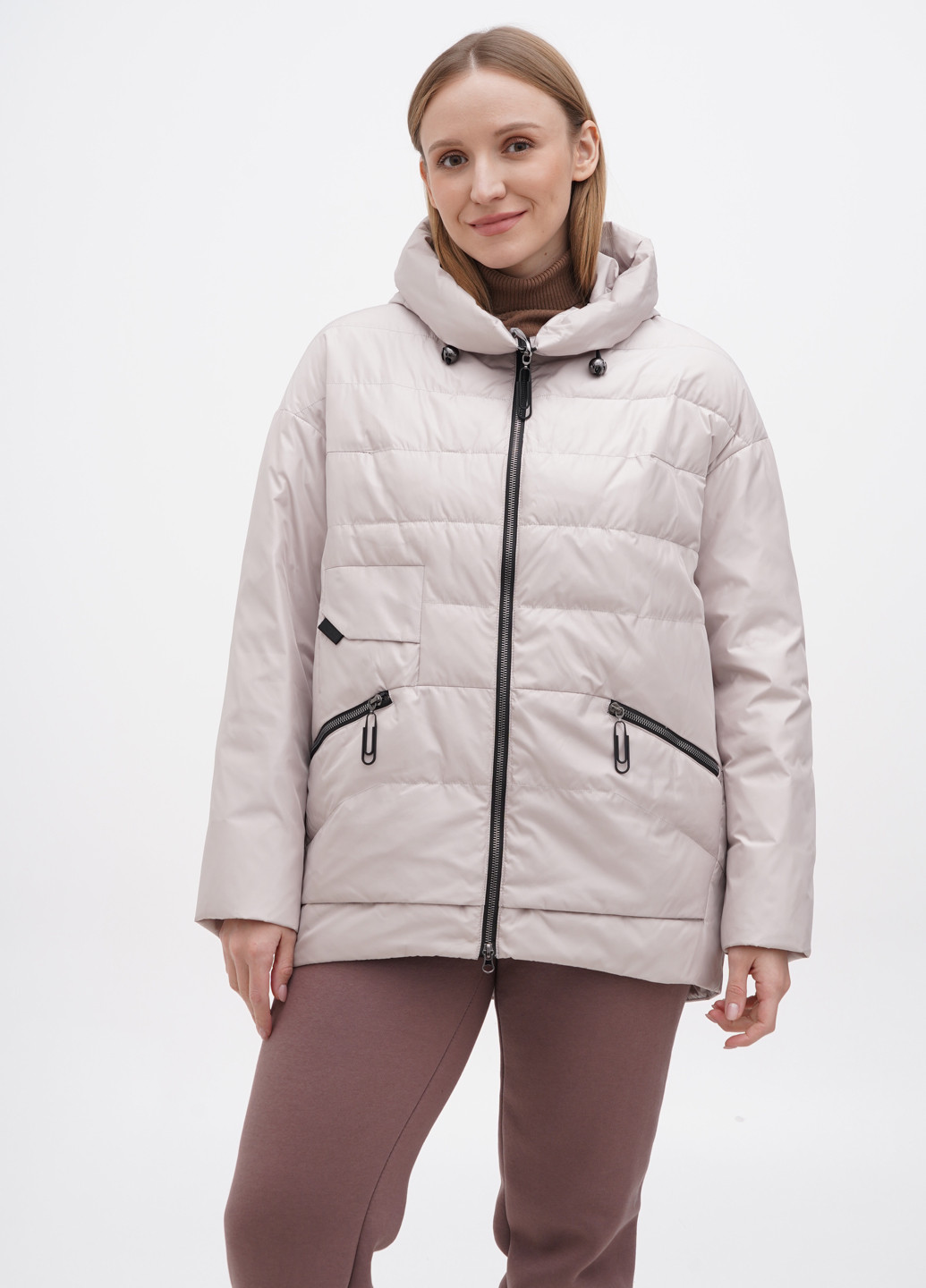 Бежевая демисезонная куртка Meajiateer