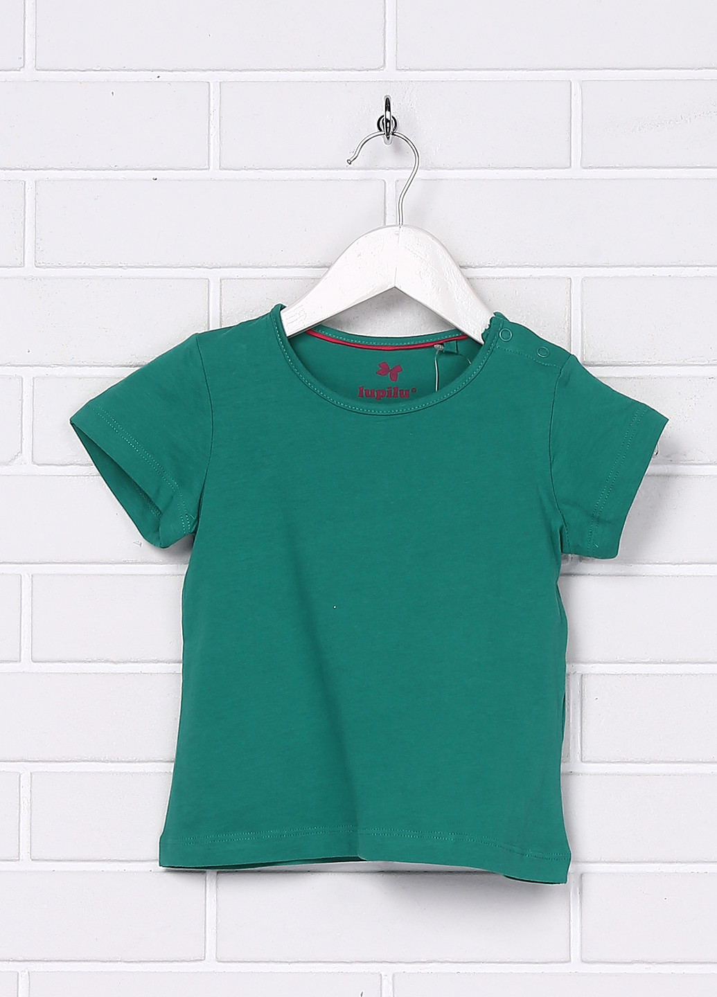 Зеленая летняя футболка с коротким рукавом Lupilu