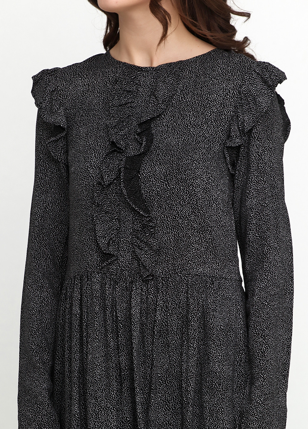 Чорна кежуал платье H&M в горошок