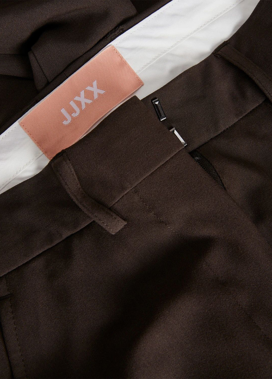 Темно-коричневые кэжуал демисезонные прямые брюки JJXX