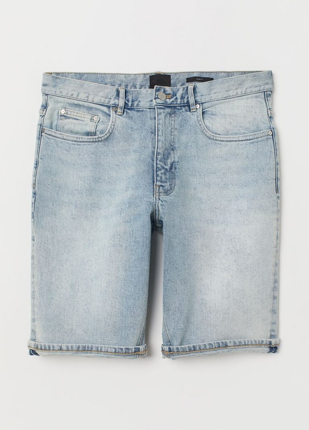 Шорти джинсові H&M однотонні блакитні джинсові