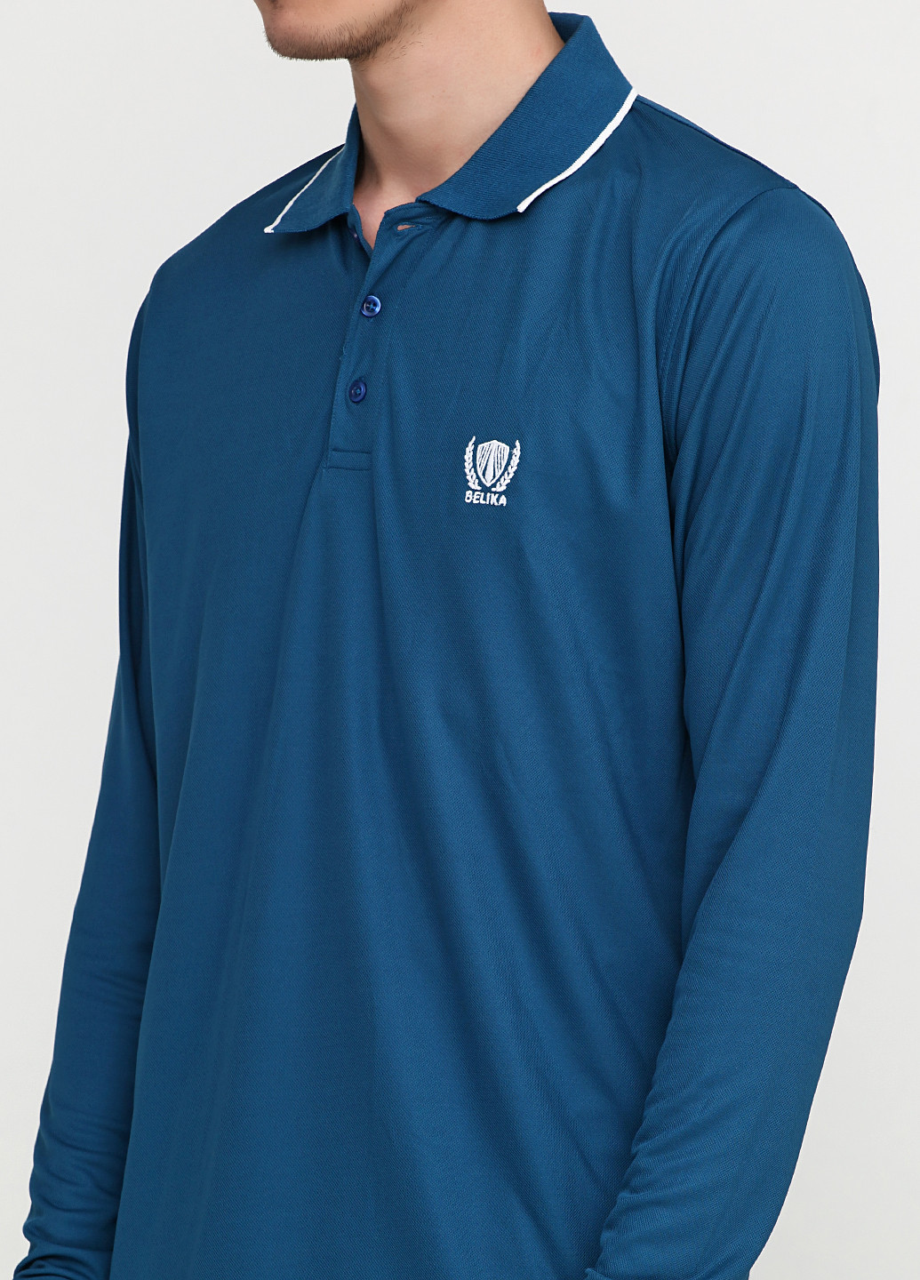 Синяя футболка-поло для мужчин Belika с логотипом