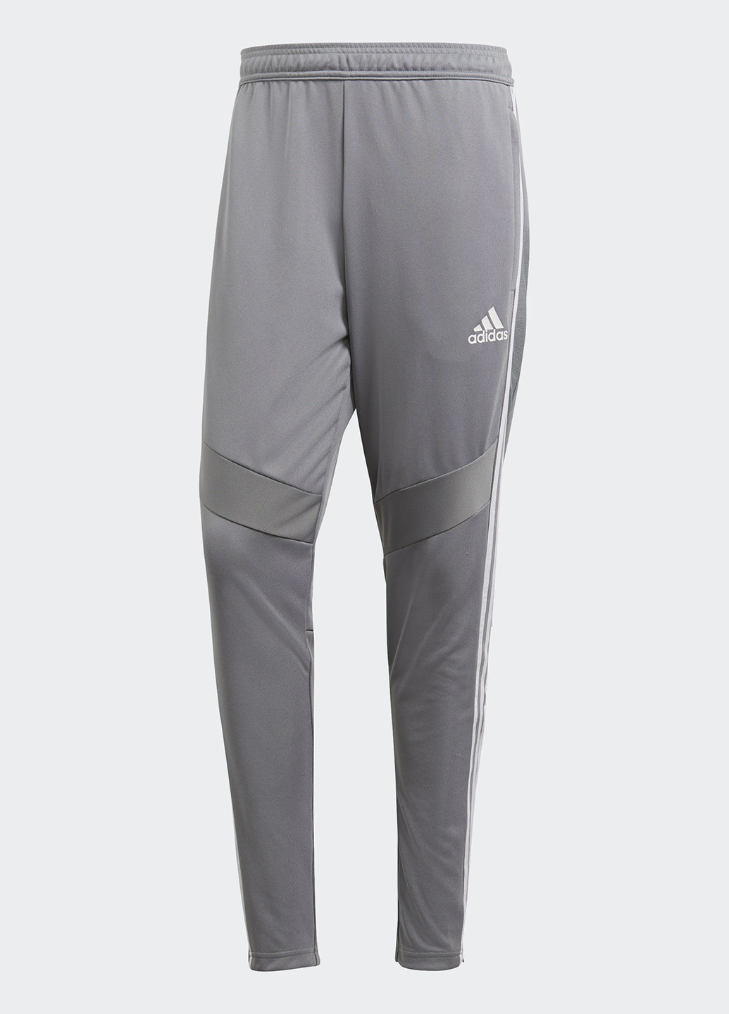 Светло-серые спортивные демисезонные зауженные брюки adidas