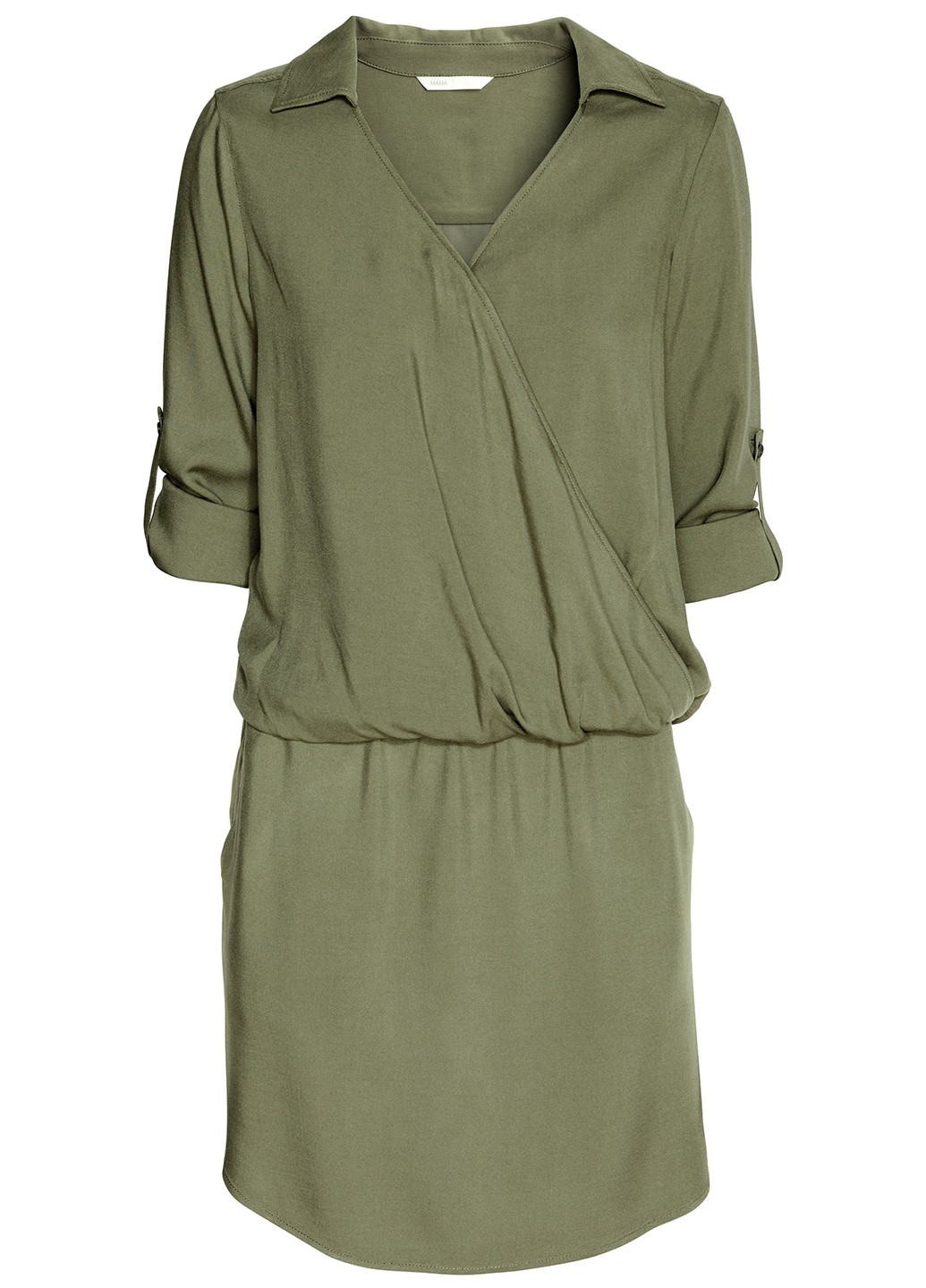Оливковое (хаки) кэжуал платье для кормящих на запах H&M однотонное