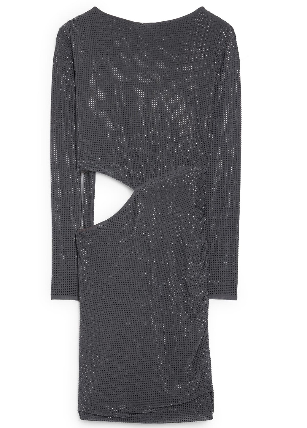 Темно-серое кэжуал, вечернее платье силуэтная C&A однотонное