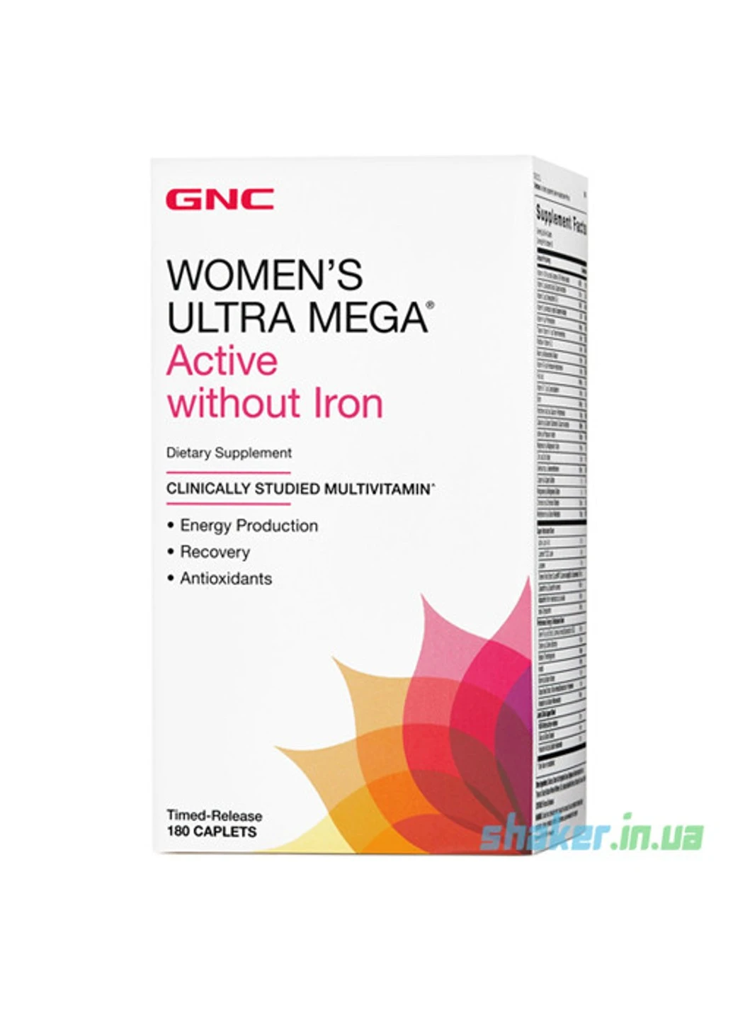 Вітаміни для жінок Womens Ultra Mega Active Without Iron (180 таб) GNC (255408373)