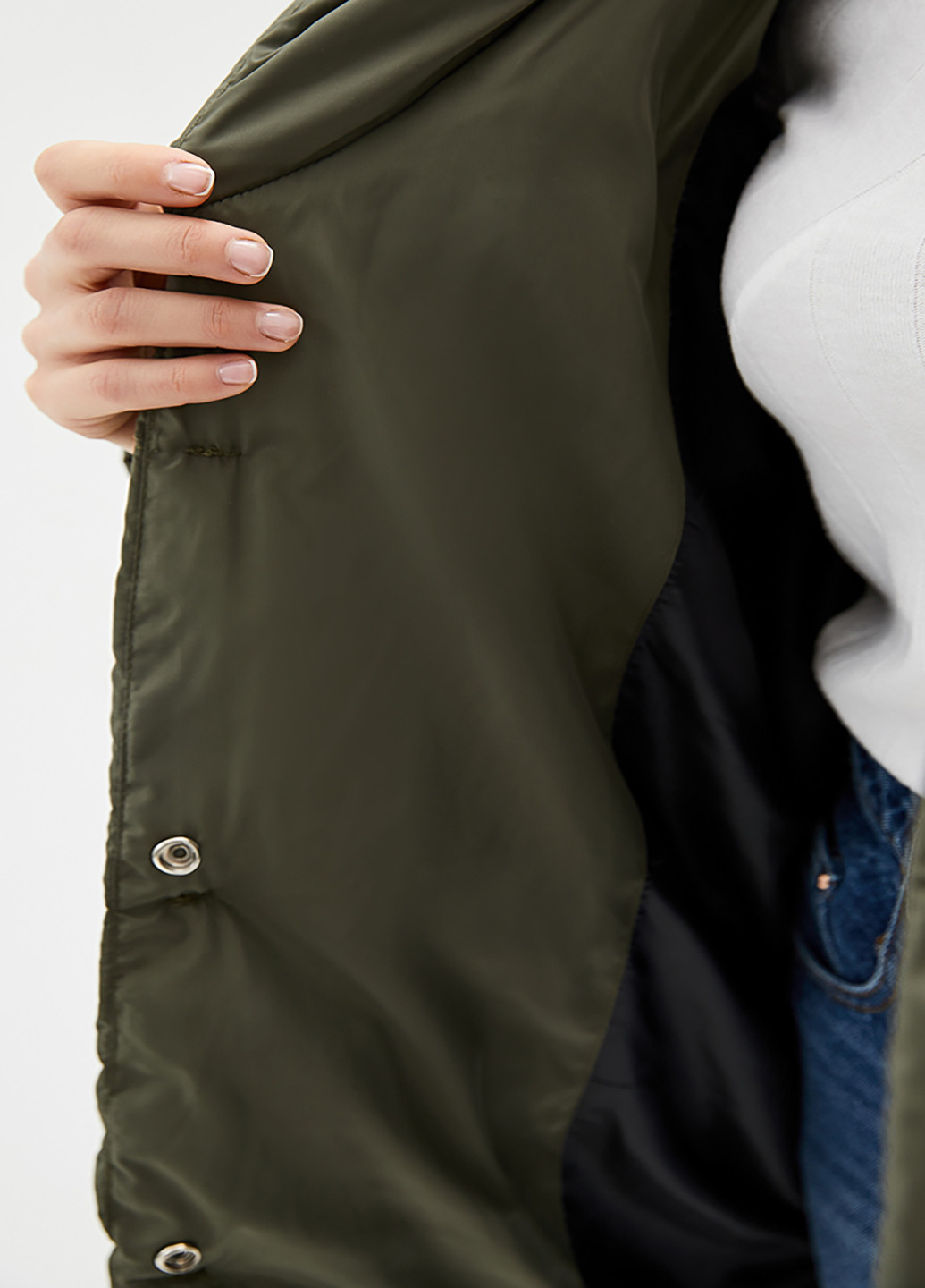 Оливковая (хаки) зимняя куртка ZPB