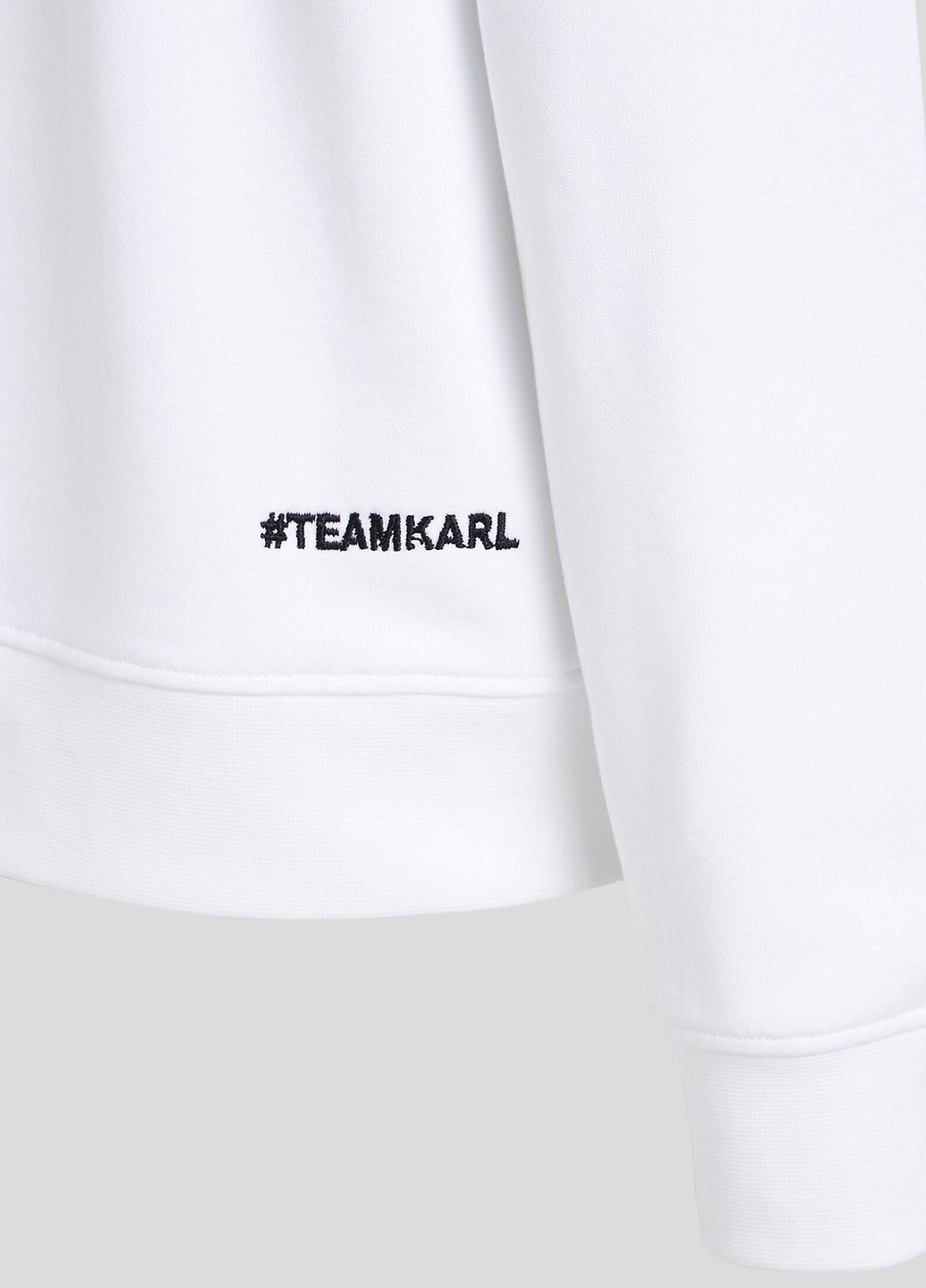 Белый свитшот Karl Lagerfeld однотонный вышивка (315851997)