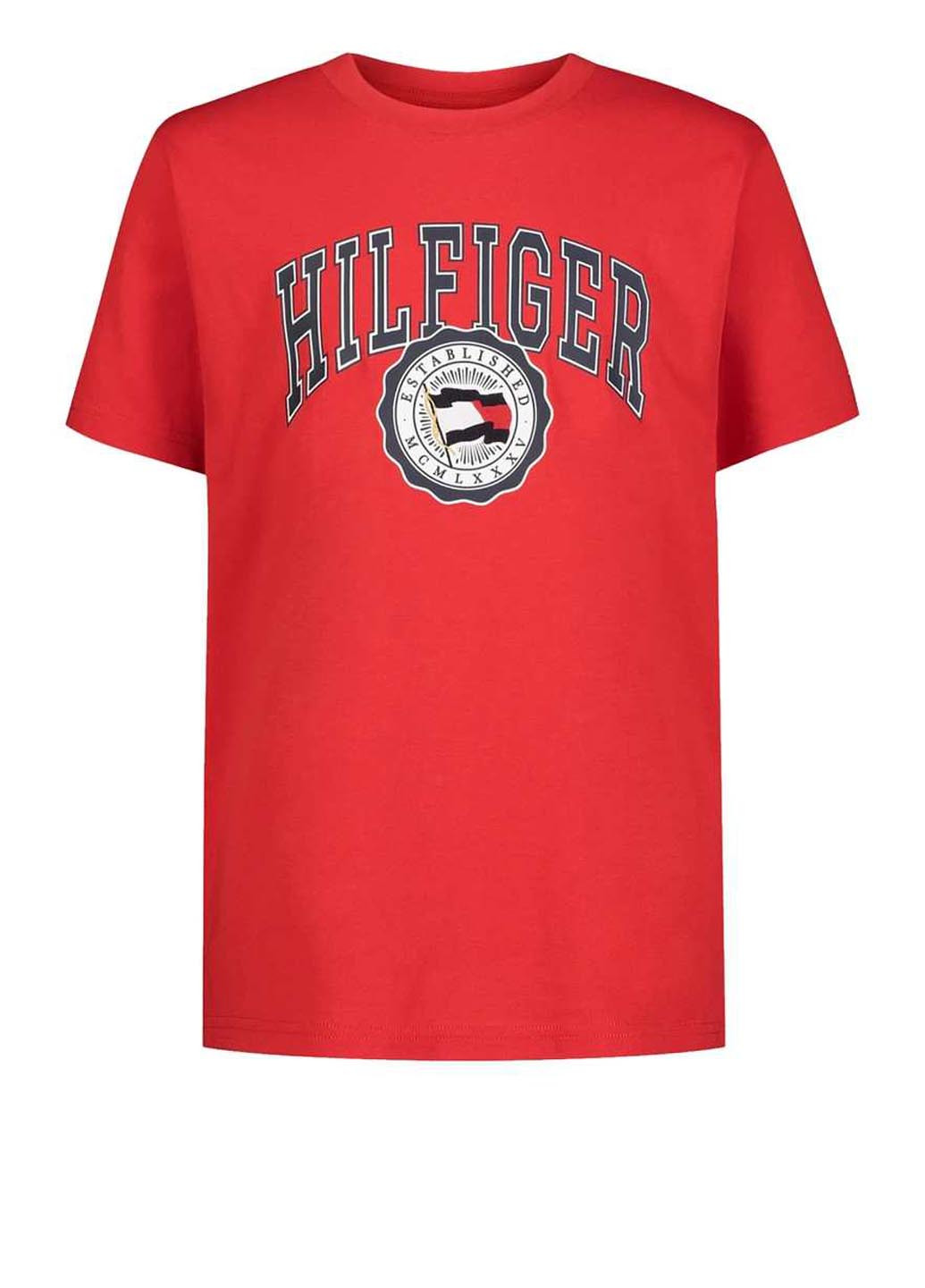 Красная летняя футболка Tommy Hilfiger