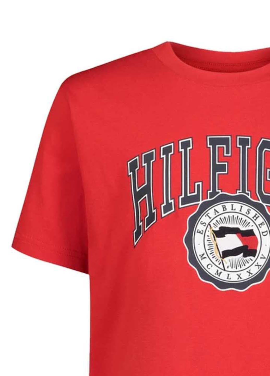 Красная летняя футболка Tommy Hilfiger