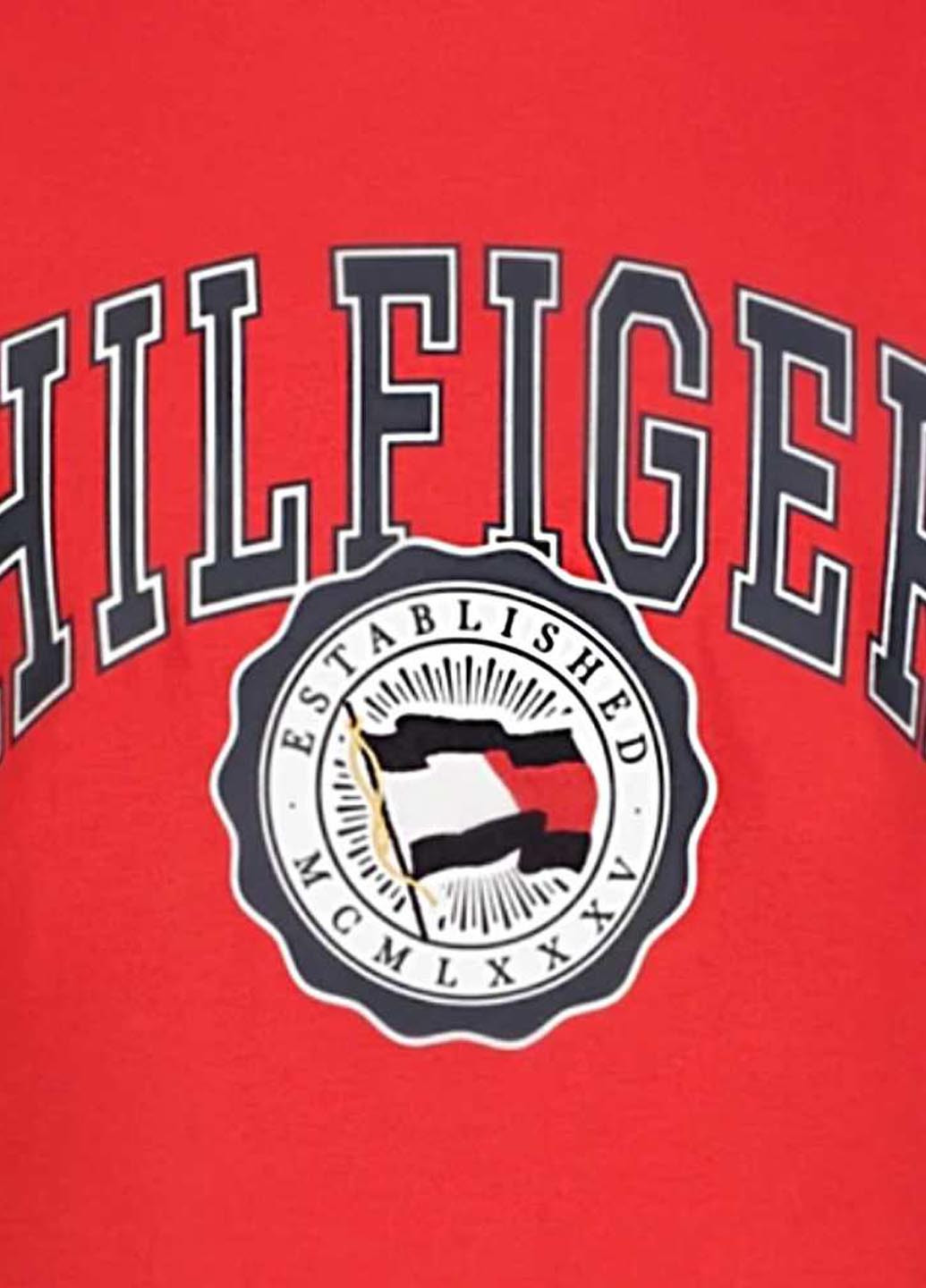Красная летняя футболка Tommy Hilfiger