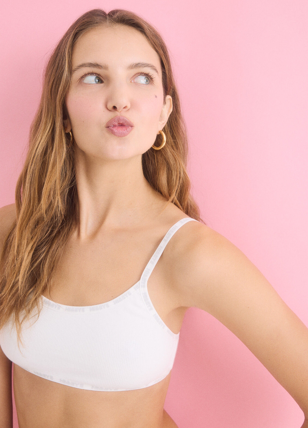 Молочний топ бюстгальтер Women'secret без кісточок бавовна