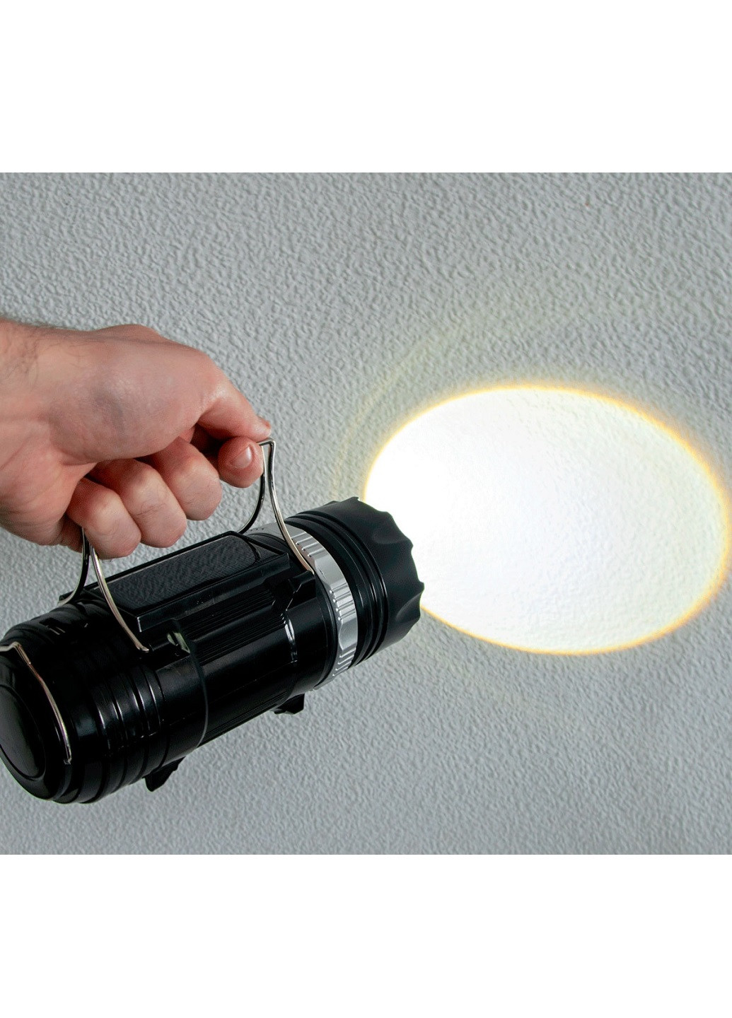Ліхтарик ліхтар туристичний кемпінговий акумулятор з сонячною панеллю в намет (30364-Нов) Francesco Marconi (252825451)