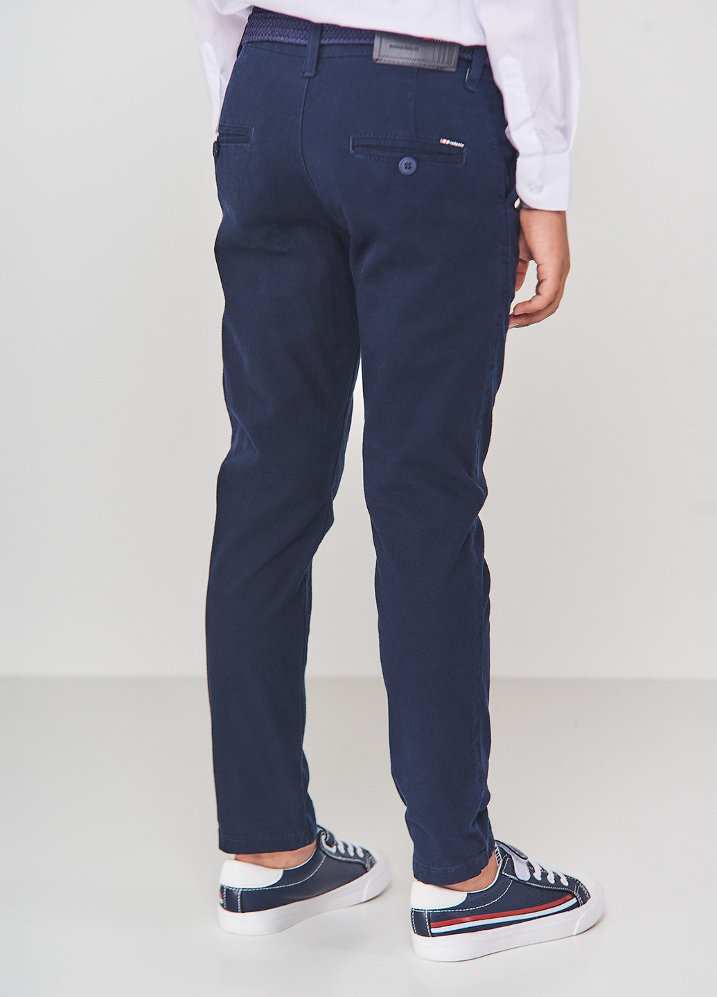Темно-синие кэжуал демисезонные брюки зауженные Redpolo