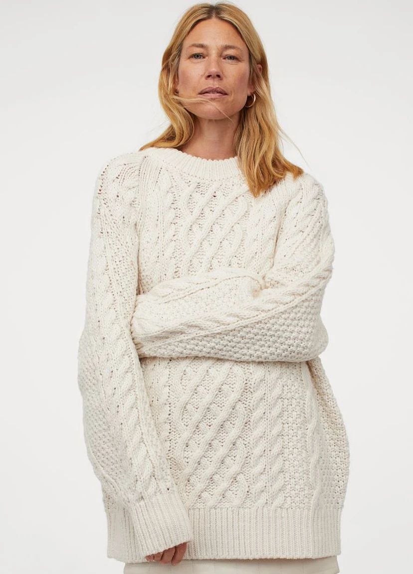 Джемпер в'язки косицами H&M (243649092)