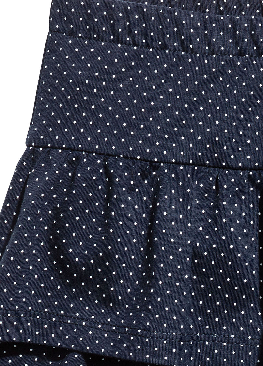 Темно-синяя кэжуал в горошек юбка H&M а-силуэта (трапеция)
