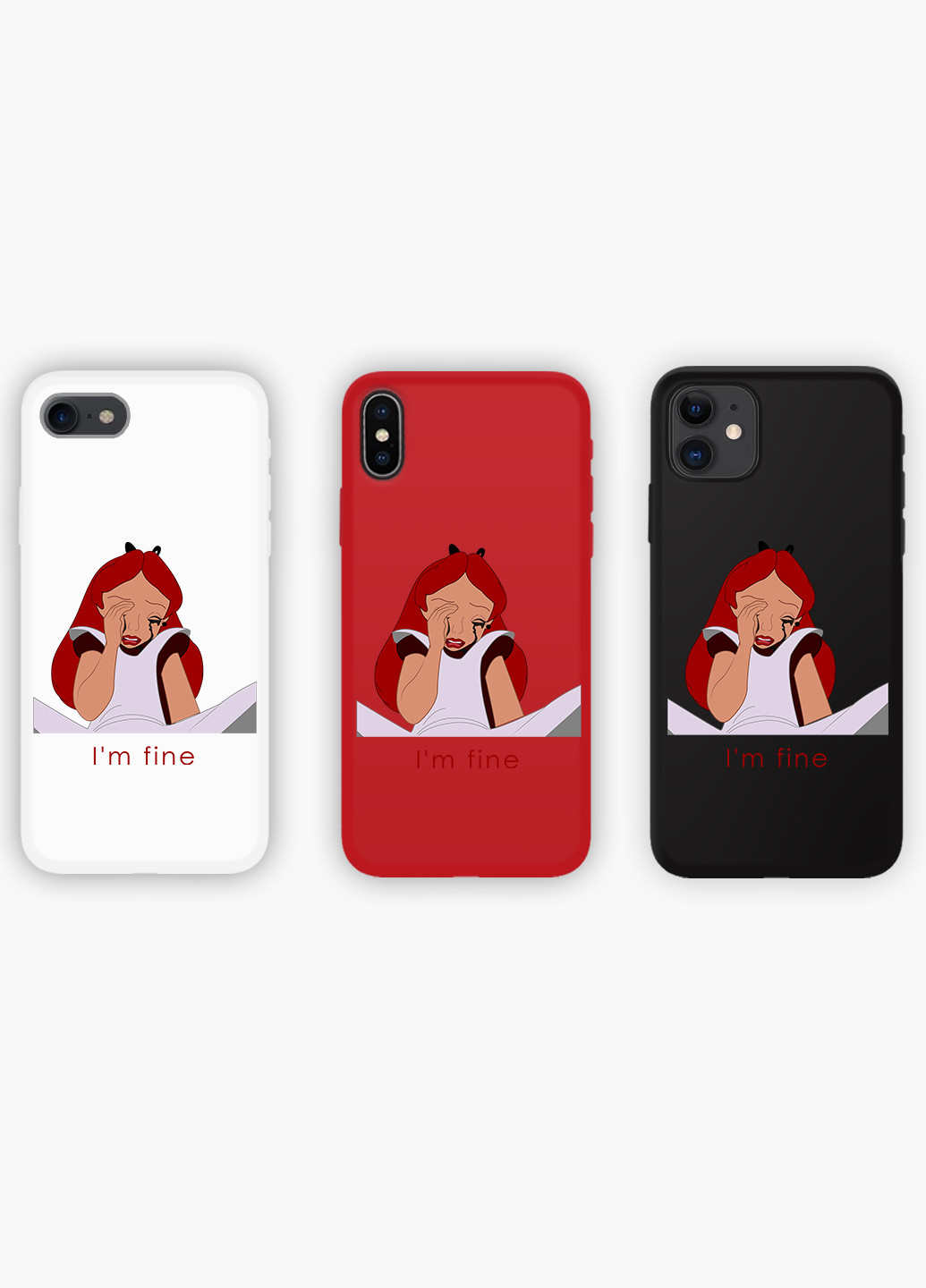 Чехол силиконовый Apple Iphone Xr Алиса я в порядке Дисней (Alice in Wonderland Disney) (8225-1440) MobiPrint (219518250)