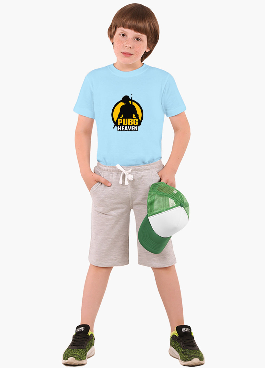 Голубая демисезонная футболка детская пубг пабг (pubg)(9224-1185) MobiPrint
