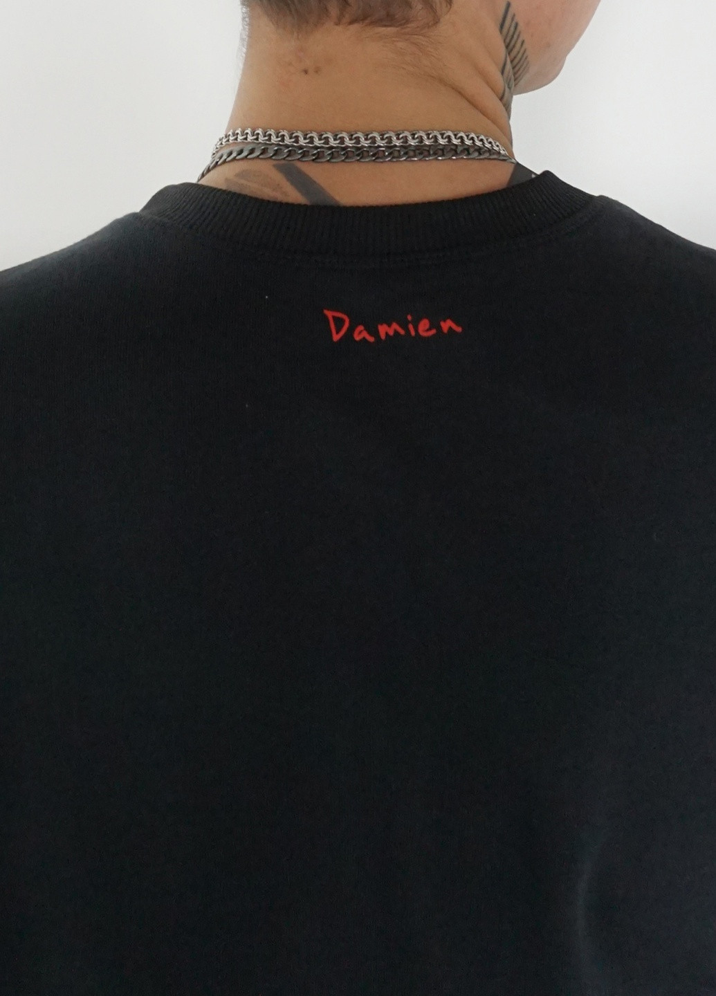 Черный хлопковый свитшот Marla Damien - крой однотонный черный кэжуал - (251894198)