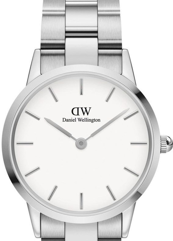 Часы DW00100203 Iconic Link 36 Silver White кварцевые классические Daniel Wellington (253008456)