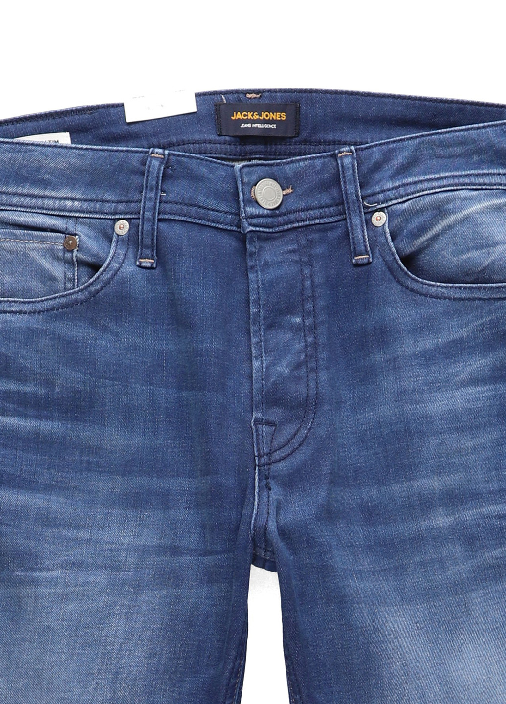 Синие демисезонные прямые джинсы Jack & Jones