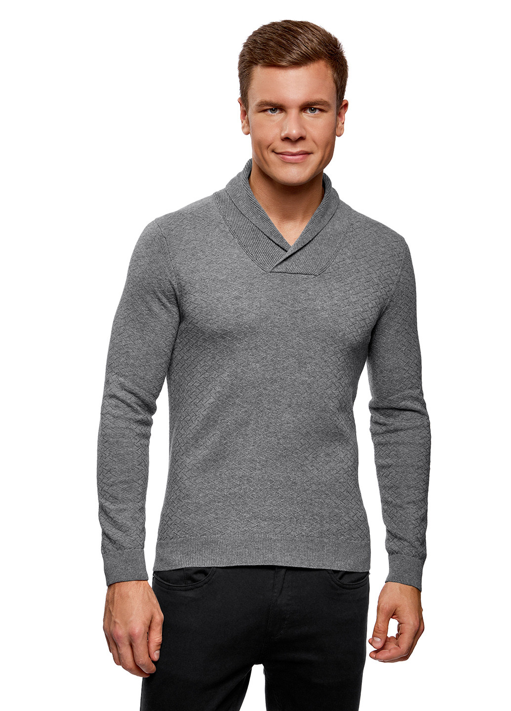 Грифельно-серый демисезонный пуловер пуловер Oodji