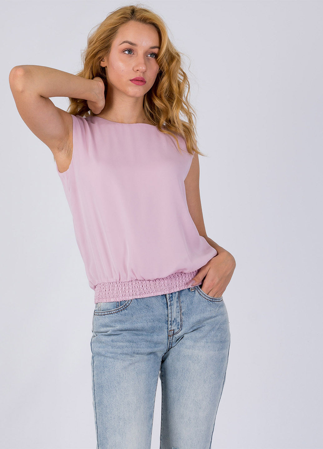 Светло-розовая летняя блуза Only