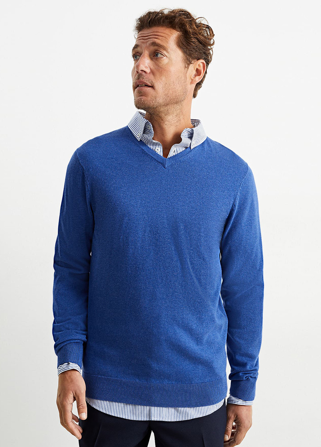 Синій демісезонний комплект (светр, сорочка) C&A