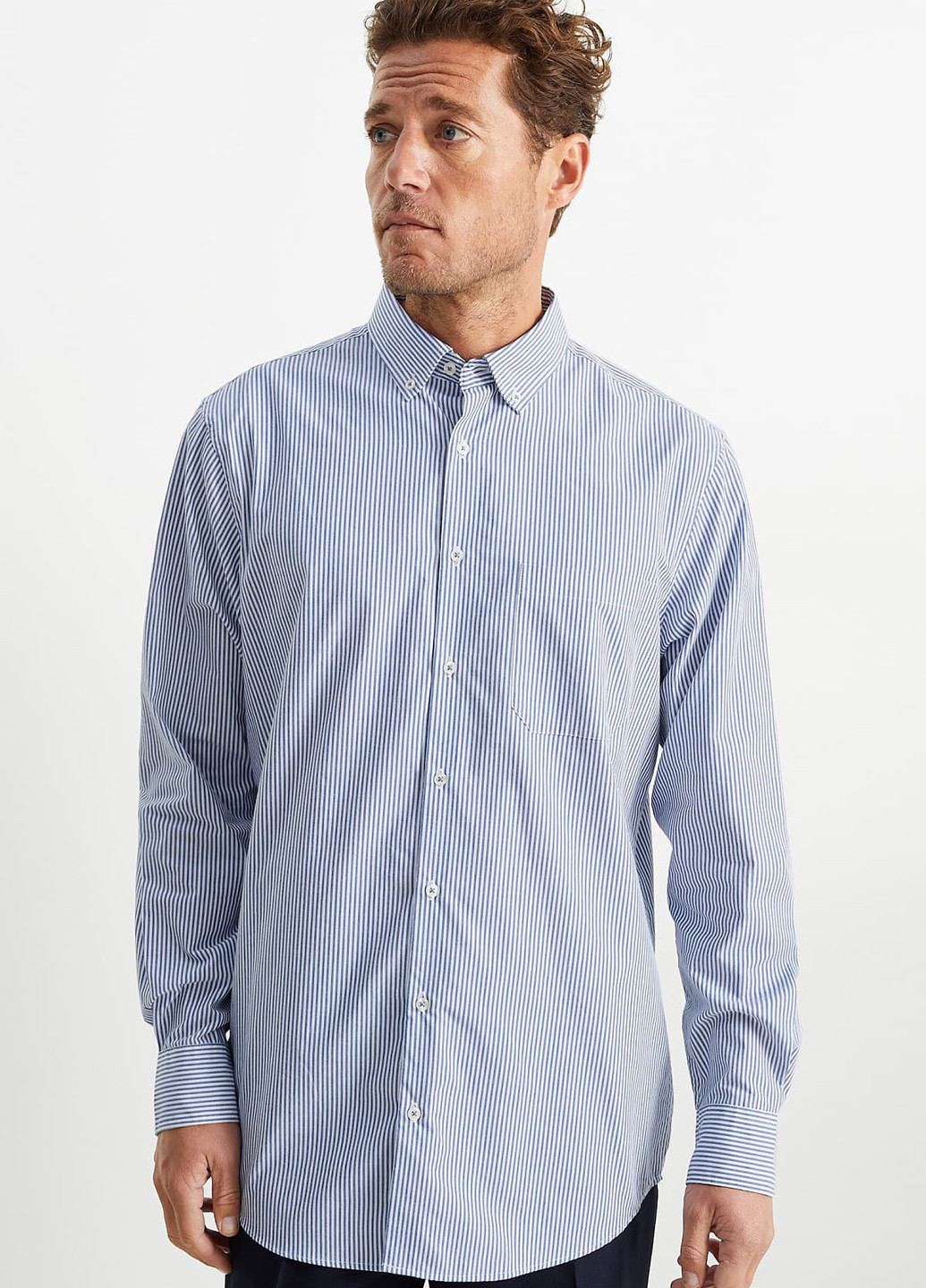 Синий демисезонный комплект (свитер, рубашка) C&A