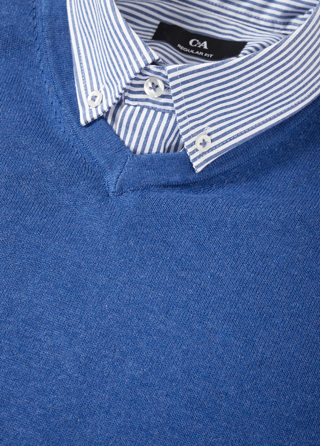 Синий демисезонный комплект (свитер, рубашка) C&A