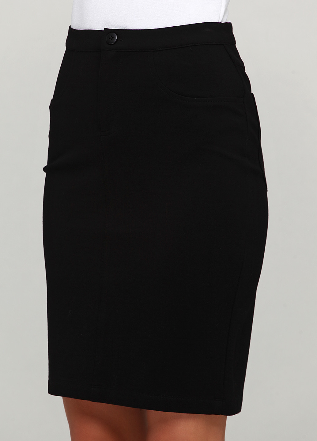 Черная кэжуал однотонная юбка Jensen миди