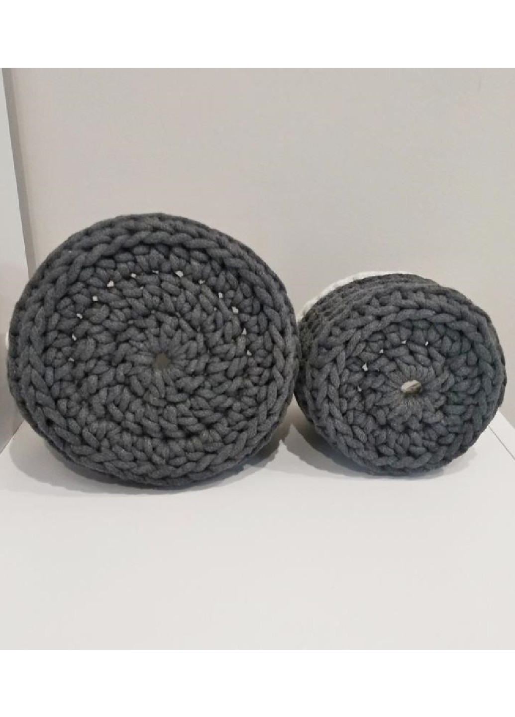 Набор вязаных корзинок органайзеров для мелочей косметики украшений ручной работы (23594-Нов) Francesco Marconi (251880038)