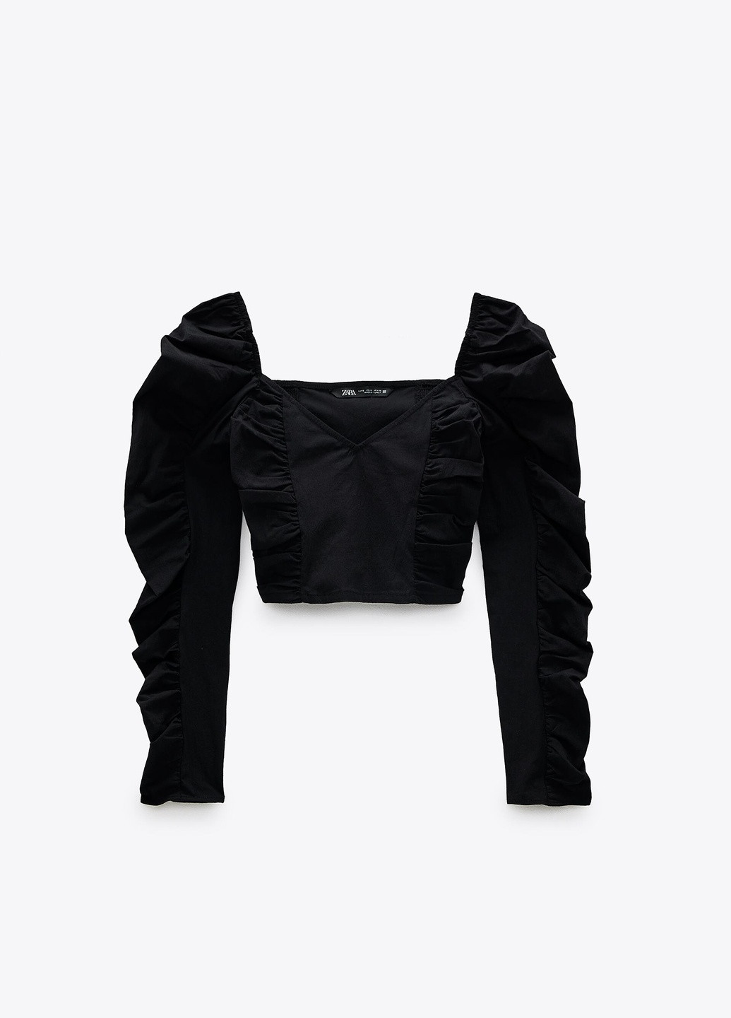 Черная летняя блуза Zara