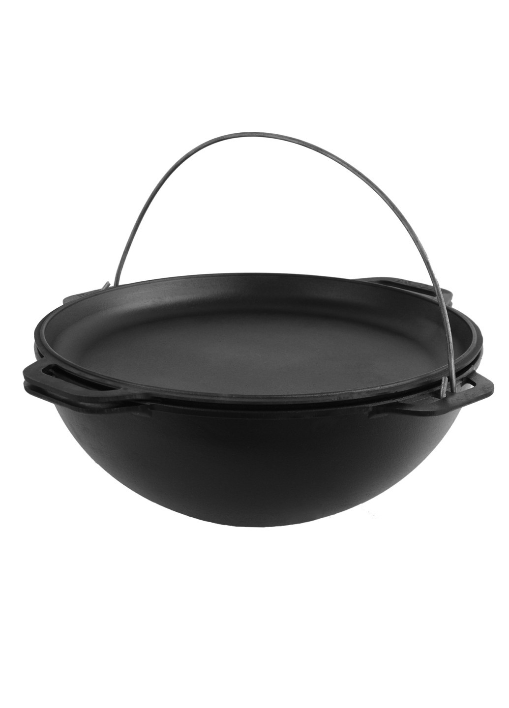 Казан чугунный азиатский с крышкой-сковородой 12 л Brizoll (255190716)