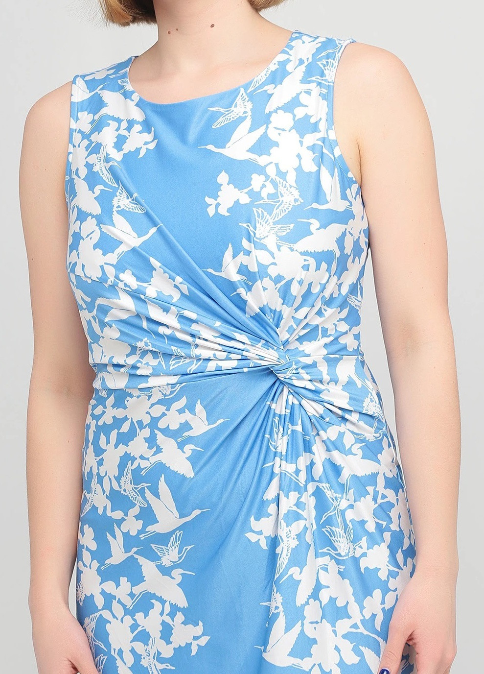 Голубое платье деловое Yumi