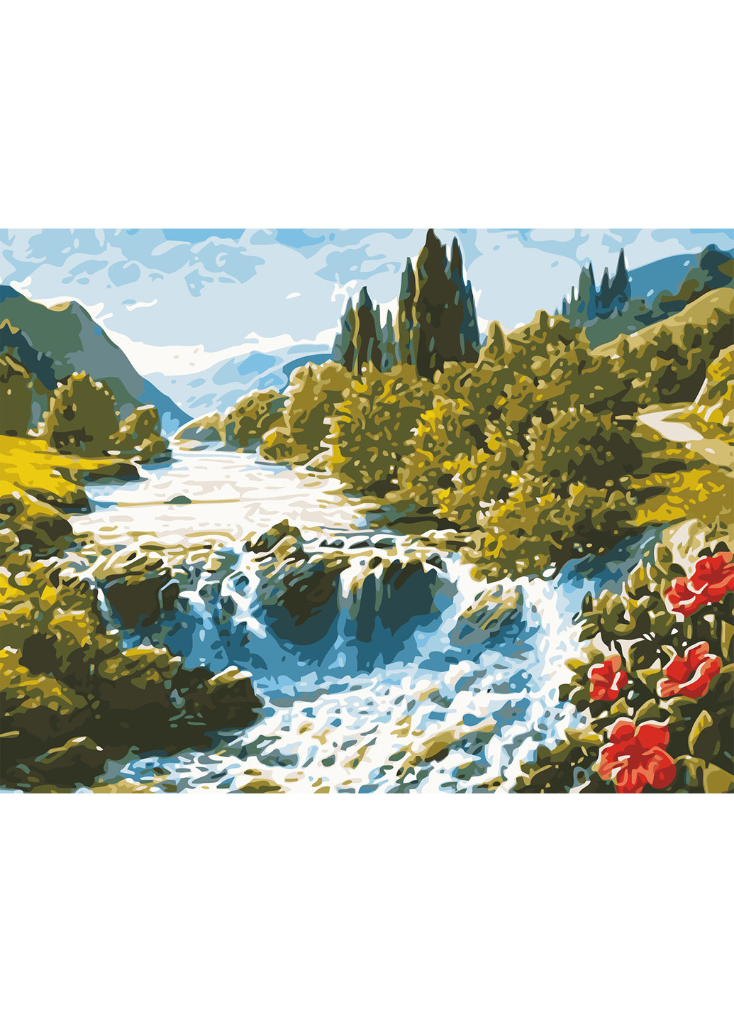 Картина за номерами "Чарівний водоспад" 50х65 см ArtStory (252129752)